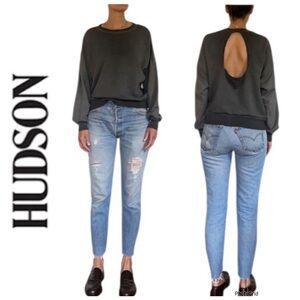 Hudson Pigment Dyed Open Back Sweatshirt
